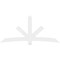 Ekena Millwork Alberta Architectural Grade PVC Gable Bracket, 96"W x 44"H x 2"D x 6"F, 11/12 Pitch GBP096X44X0206ALB00 - alternate 4